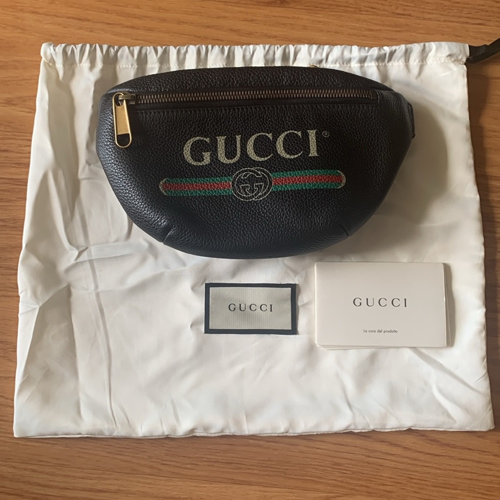 Gucci Black Leather Belt Bag